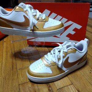 NEW Custom Nike Rose Gold and White Sneakers